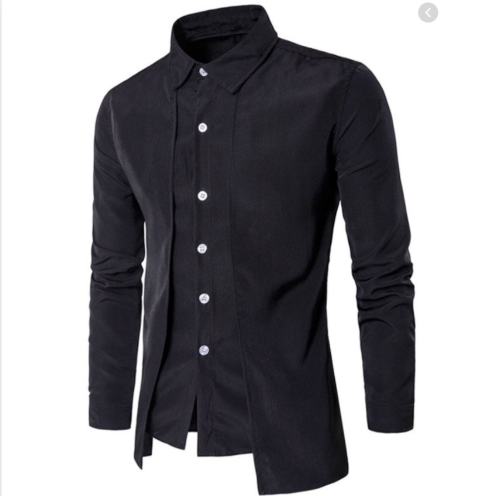 Men Multi-Layered High Low Hem Shirt